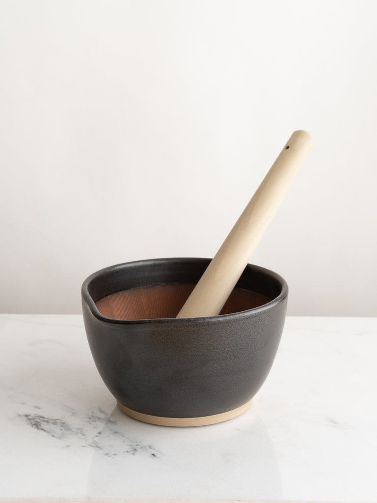 Suribachi Japanese Mortar & Pestle in Black