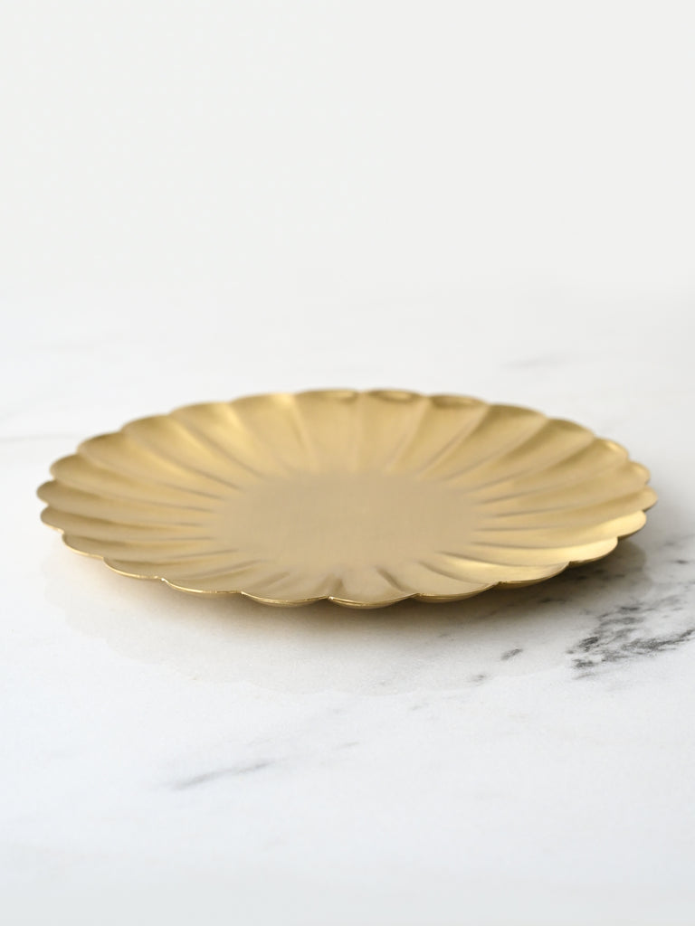 Brass Chrysanthemum Tray