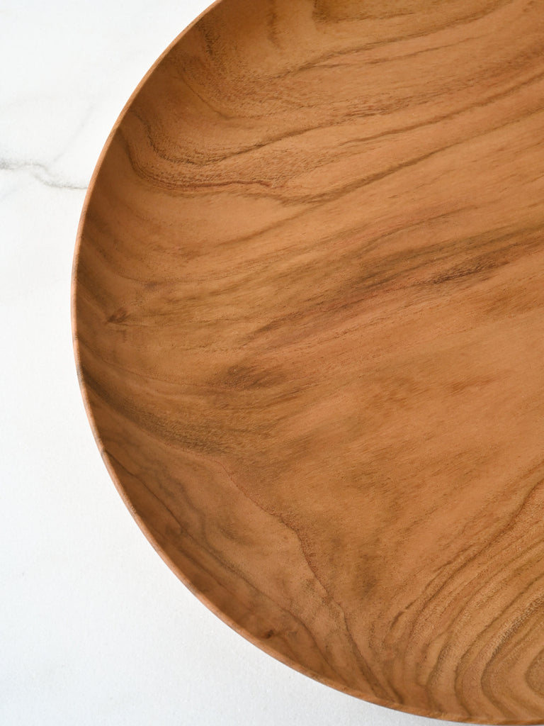 Urushi-Lacquered Large Wooden Plate | Sakura