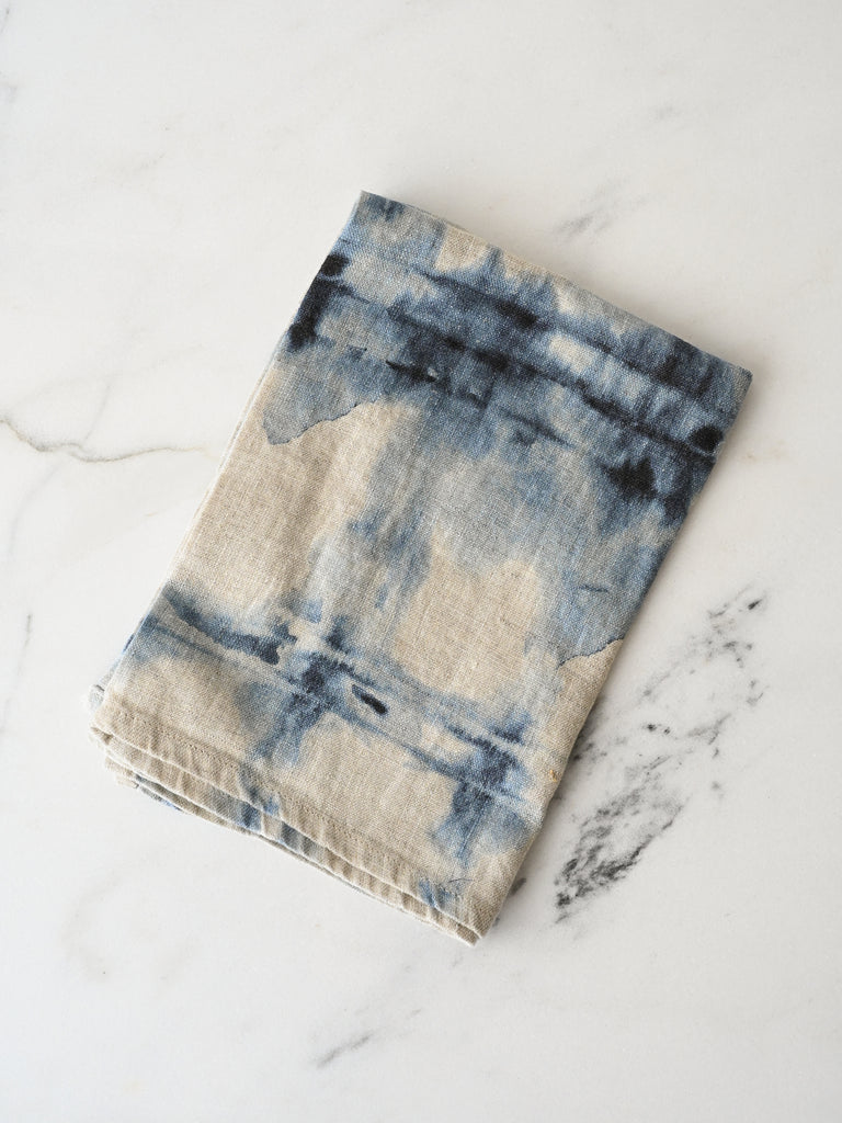 Linen Towel | Indigo Tie Dye