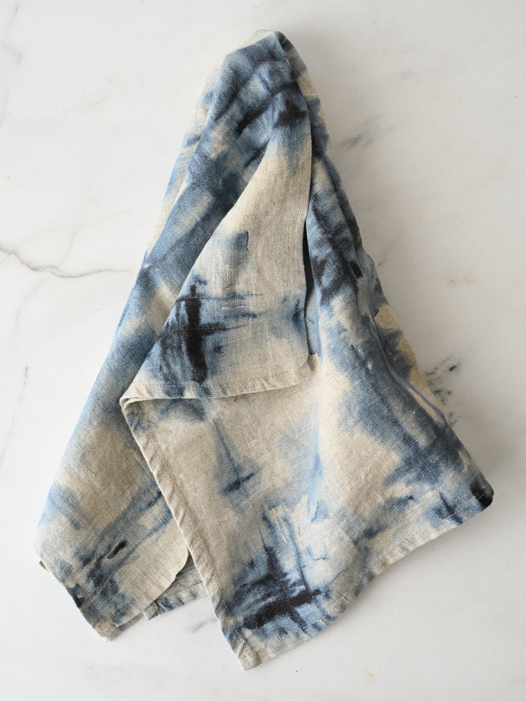 Linen Towel | Indigo Tie Dye