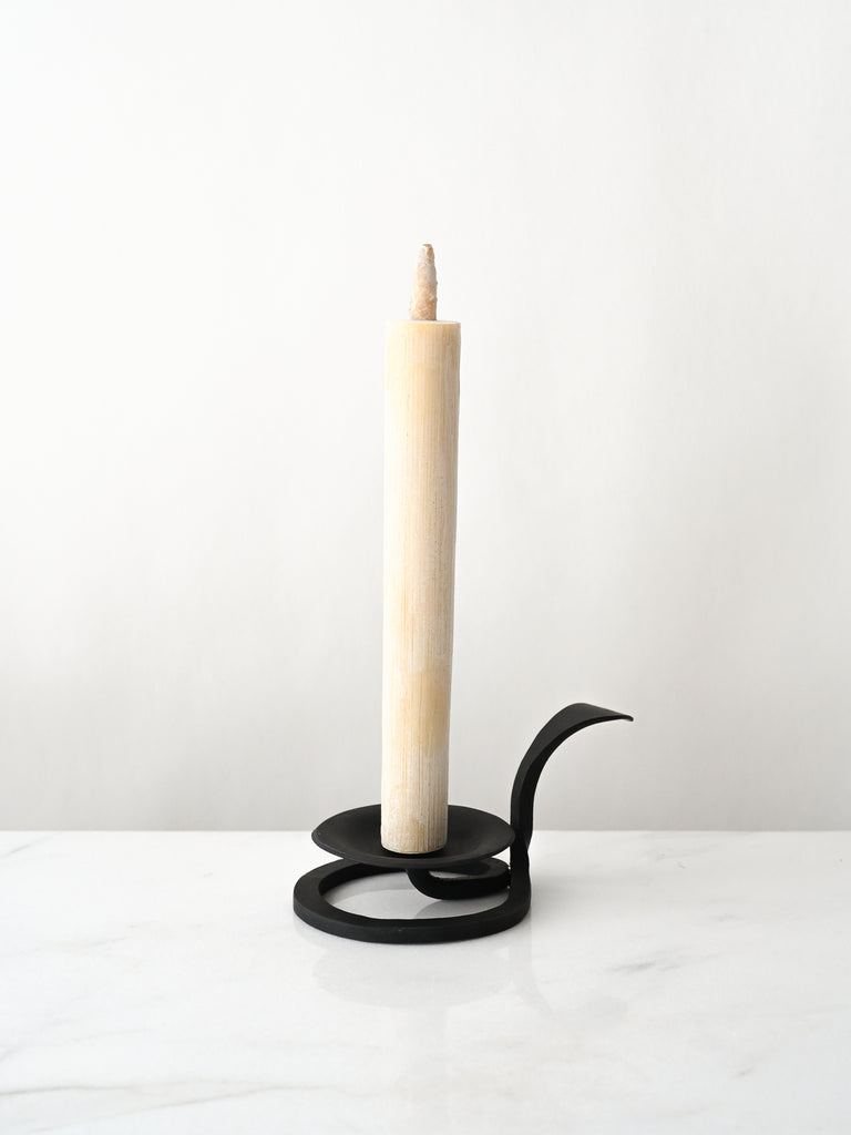 Wrought Iron Handled Candle Stand