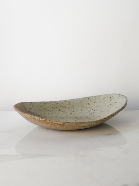 Oval Bowl in Speckled Moss Glaze