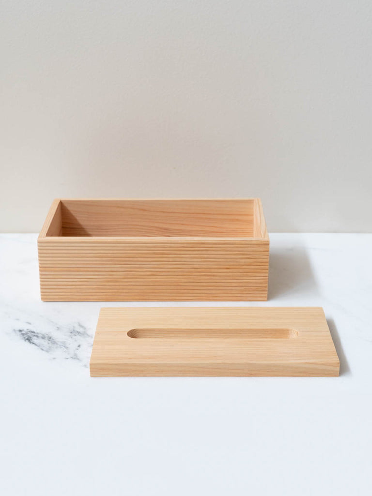 Hinoki Ridged Tissue Box