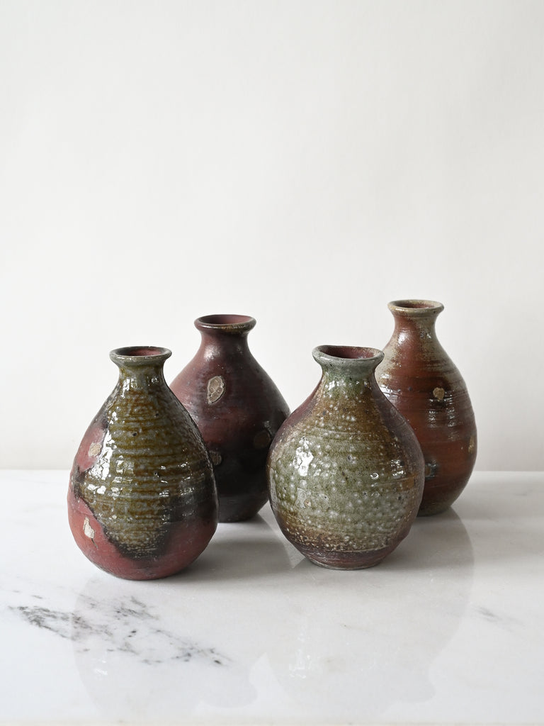 Sake Bottles in Dark Soda Fire
