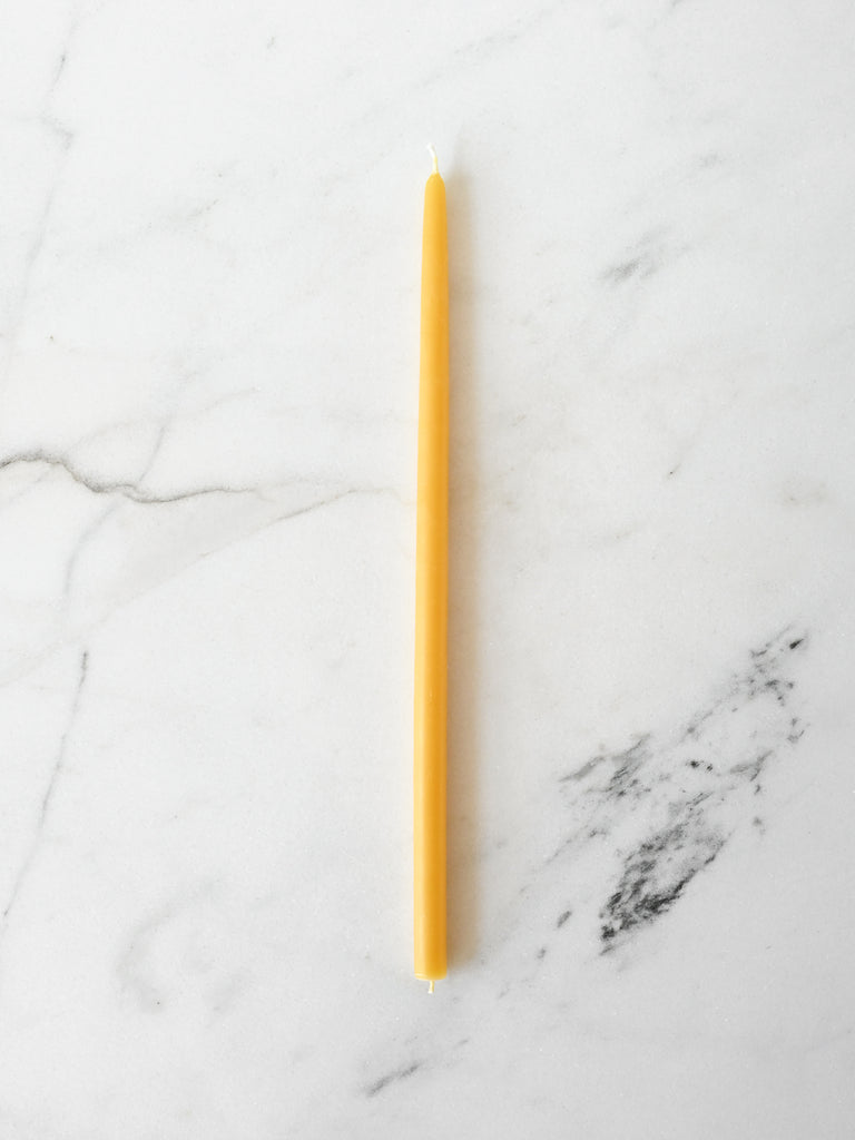 Skinny Beeswax Taper Candles | Set of 10