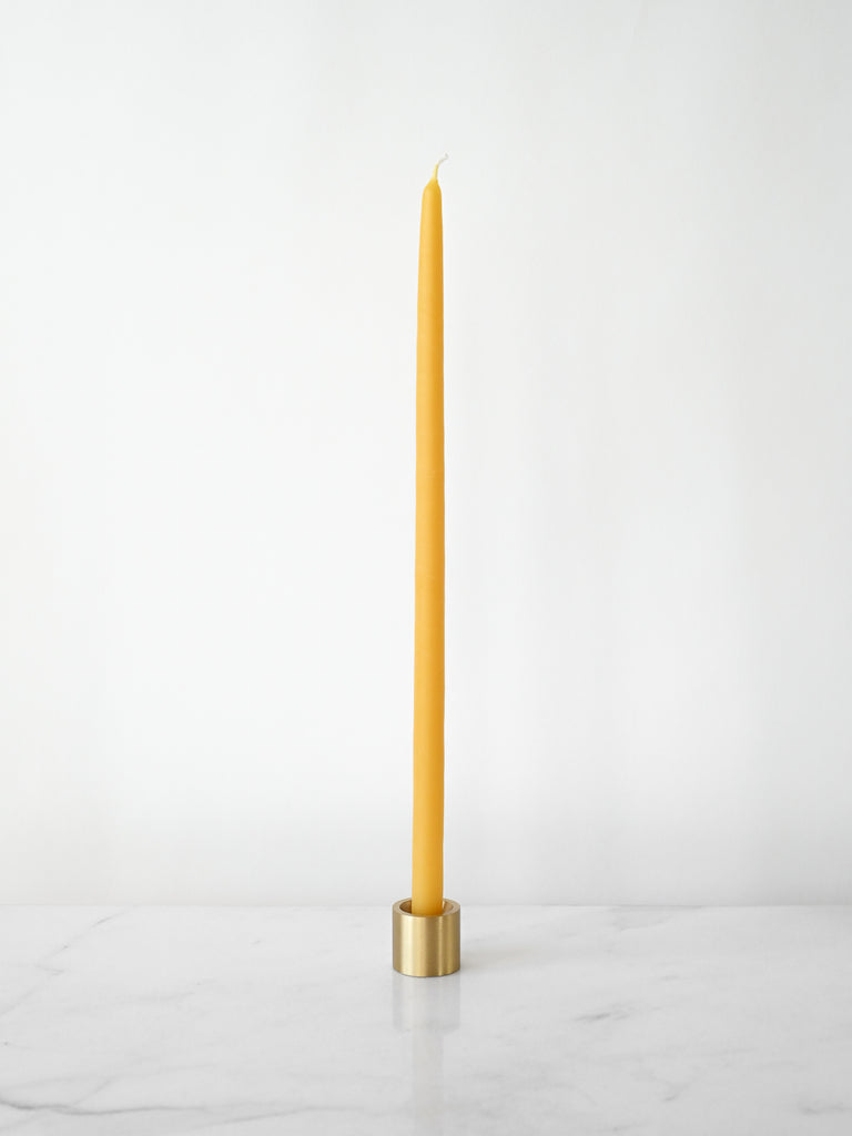 Skinny Beeswax Taper Candles | Set of 10