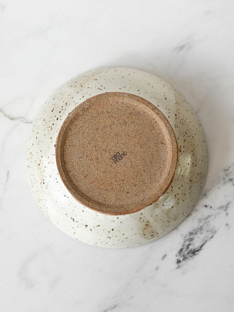 White Speckled Serving Bowl
