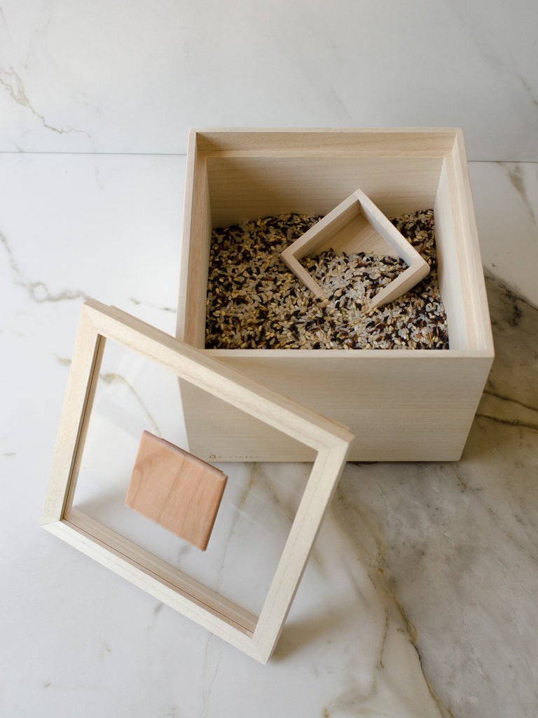 Rice storage box canister