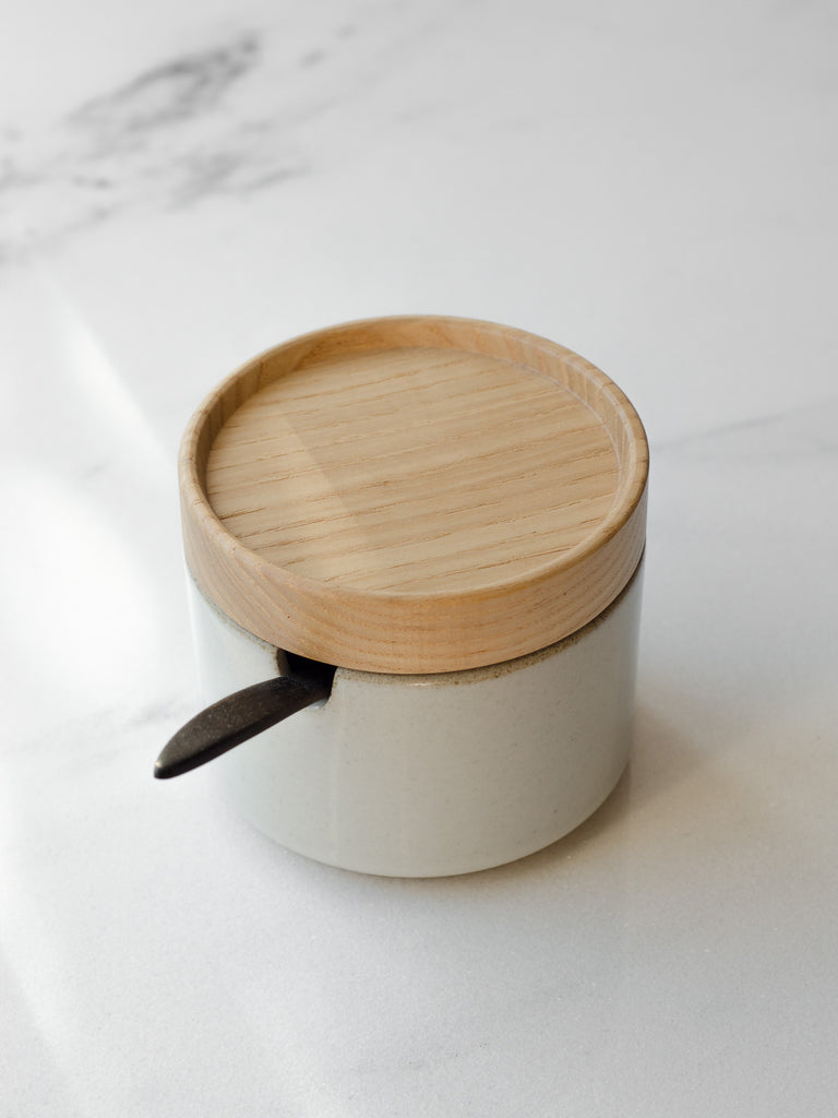 Gloss Gray Salt/Sugar Pot