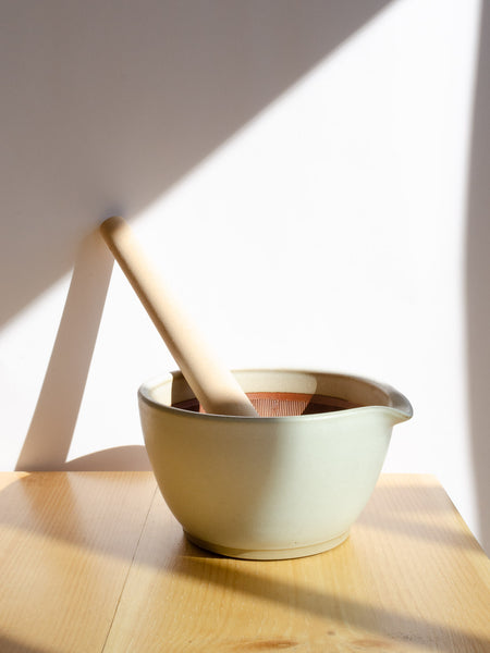 Suribachi Japanese Mortar & Pestle in White